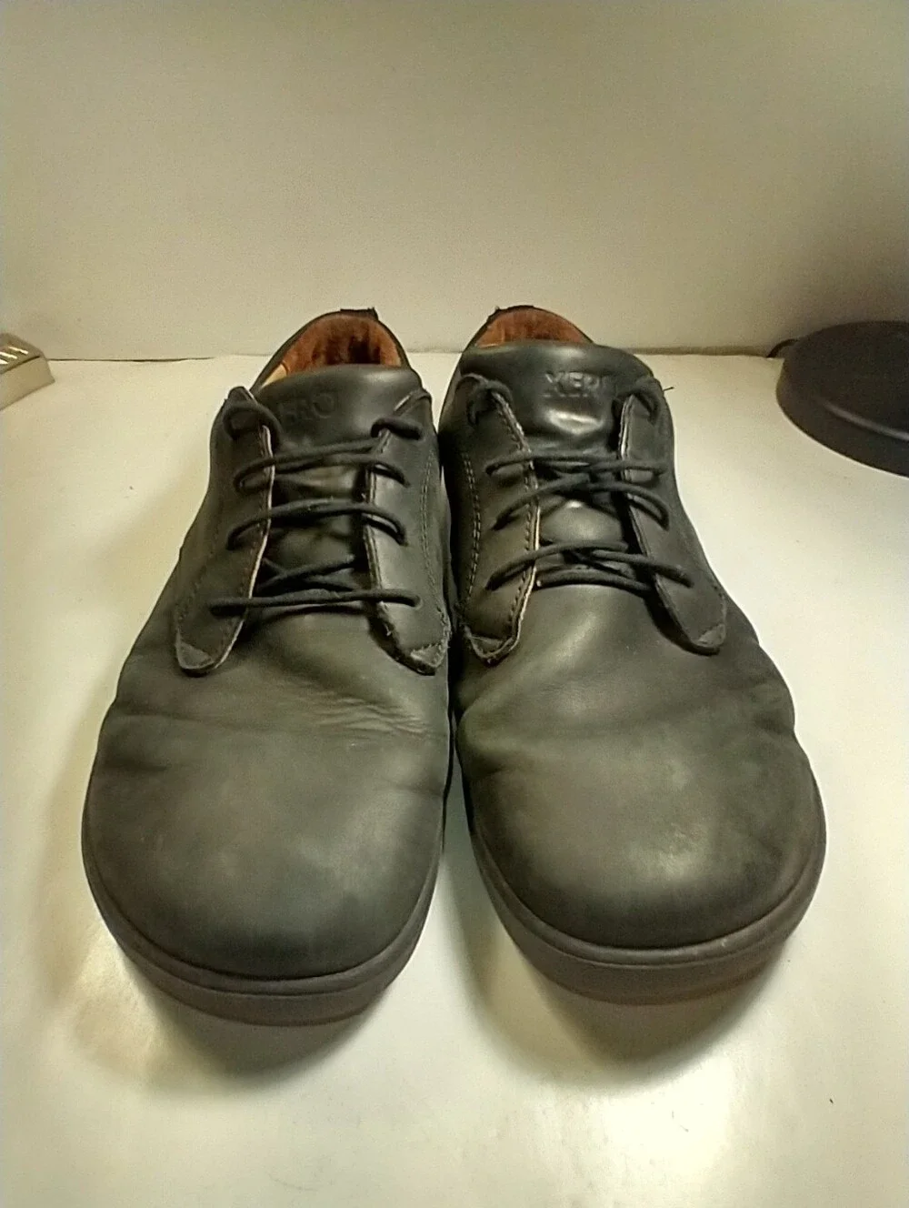 Xero Glenn Dress Black Leather Barefoot Casual Shoes Men's sz 12.